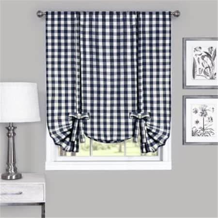 Achim Importing Achim Importing BCTU63NY12 42 x 63 in. Buffalo Check Window Curtain Tie Up Shade; Navy BCTU63NY12